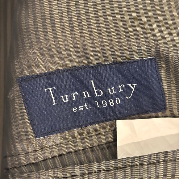 Turnbury Tan Sport Coat Mens 44R Silk Wool Blend 2 Button Blazer Jacket Lined